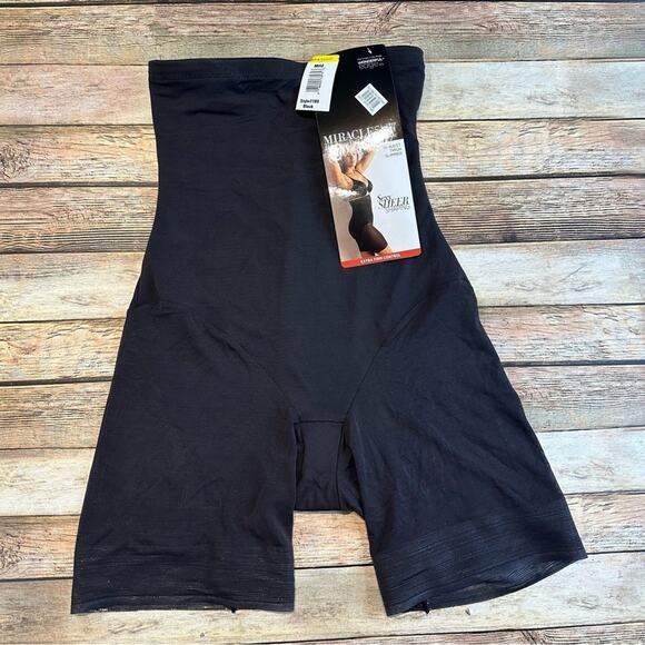 Miraclesuit Surround Support High Waist Shaping Shorts in Black Medium - Picture 2 of 4